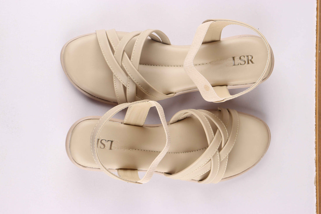 Lotusstride Blush Crisscross Slide Sandals - Soft & Supportive Women Footwear - Lotusstride
