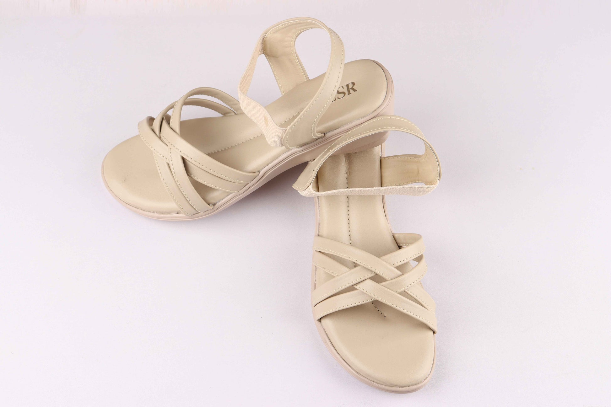 Lotusstride Blush Crisscross Slide Sandals - Soft & Supportive Women Footwear - Lotusstride