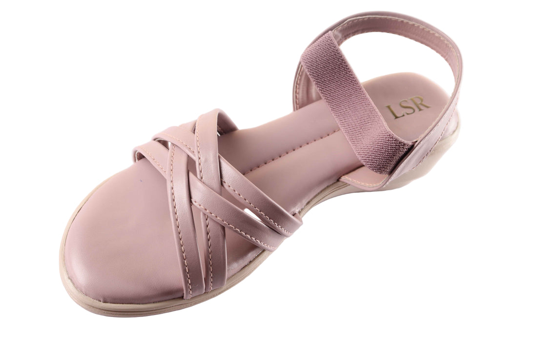 Lotusstride BlushCriss Blush Crisscross Slide Sandals - Soft & Supportive Women Footwear - Lotusstride