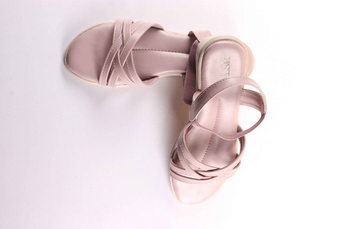 Lotusstride BlushCriss Blush Crisscross Slide Sandals - Soft & Supportive Women Footwear - Lotusstride
