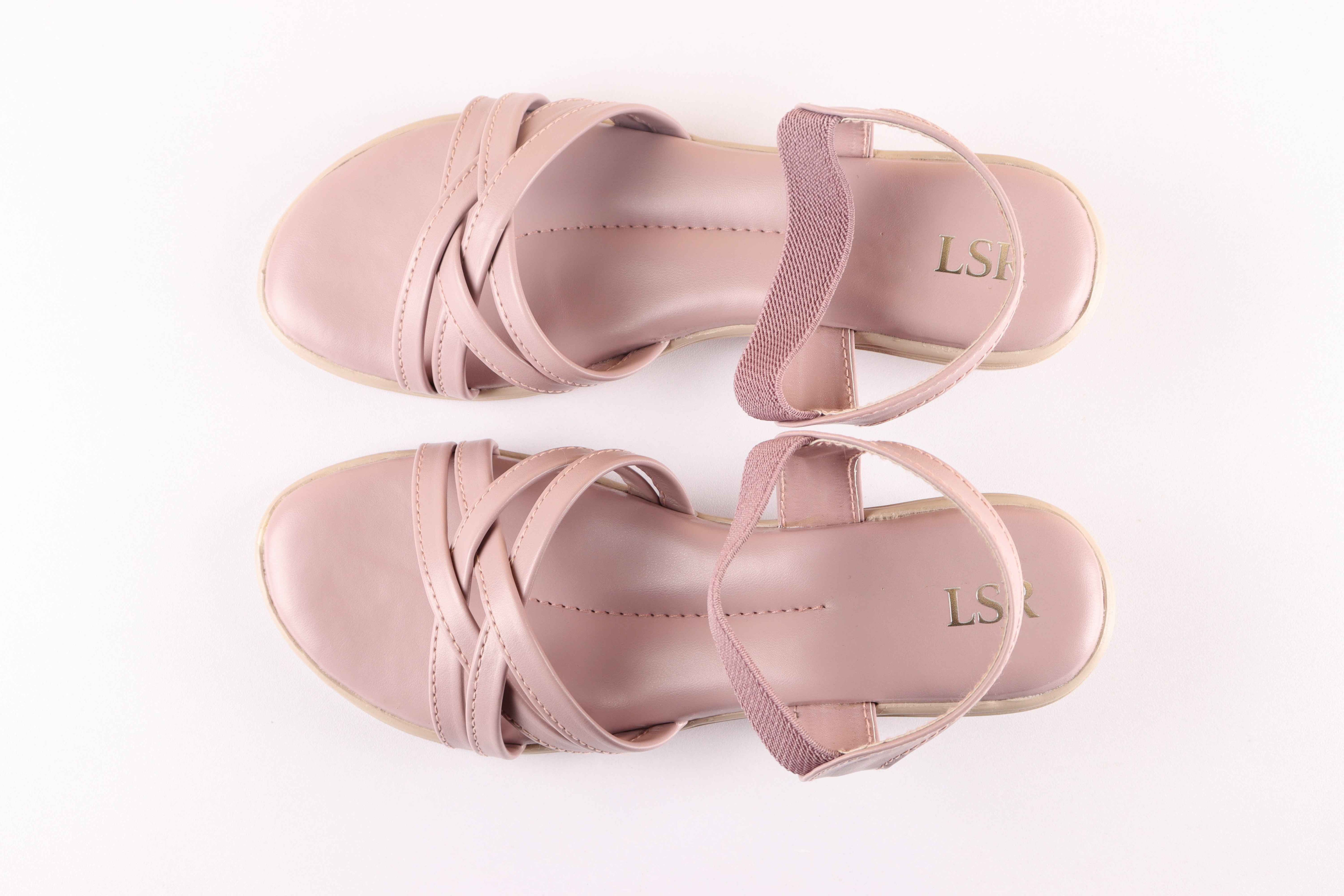 Lotusstride BlushCriss Blush Crisscross Slide Sandals - Soft & Supportive Women Footwear - Lotusstride