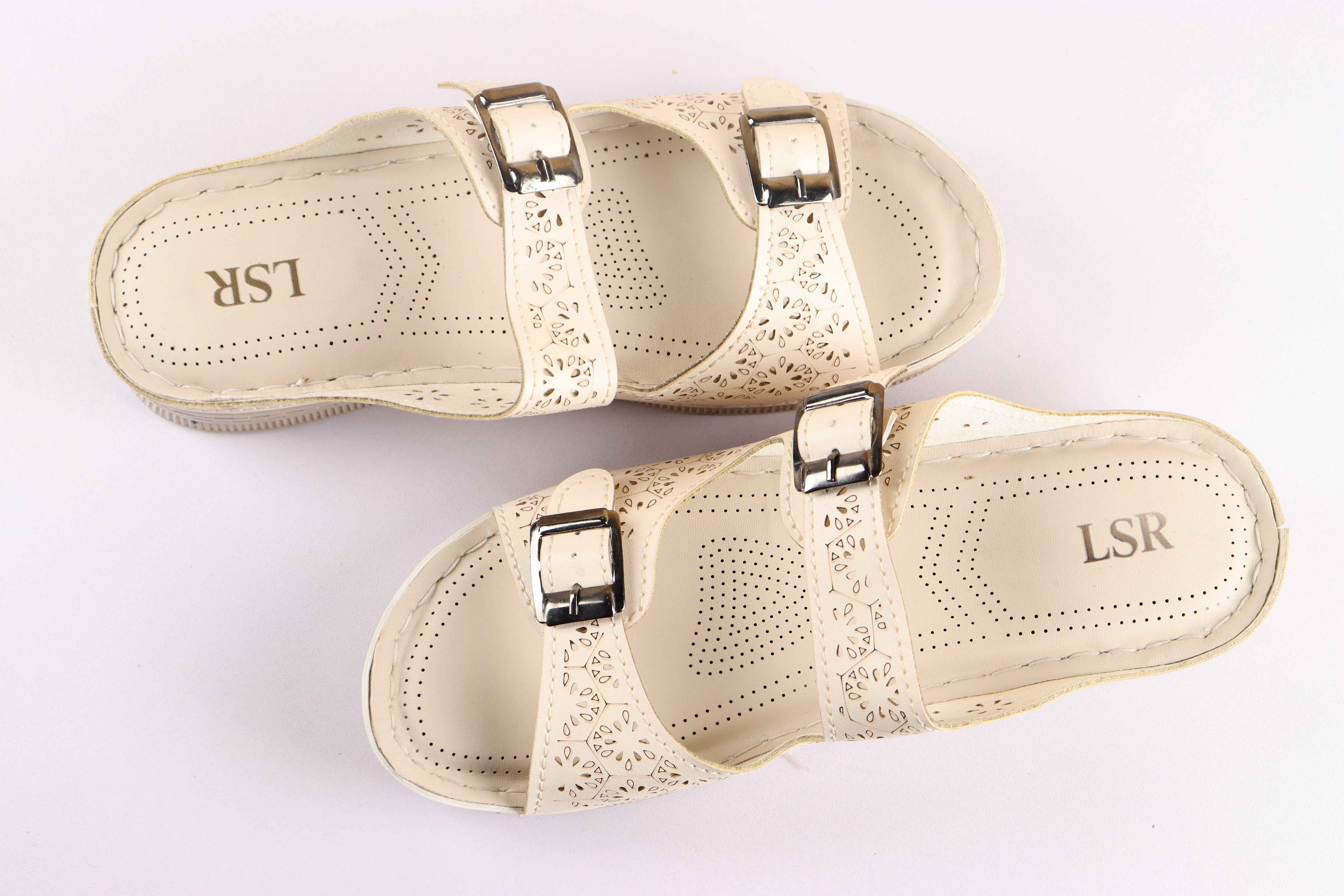 Lotusstride IvoryWhirl Elegant Off-White Block Heels - Stylish Women Footwear for Every Occasion - Lotusstride