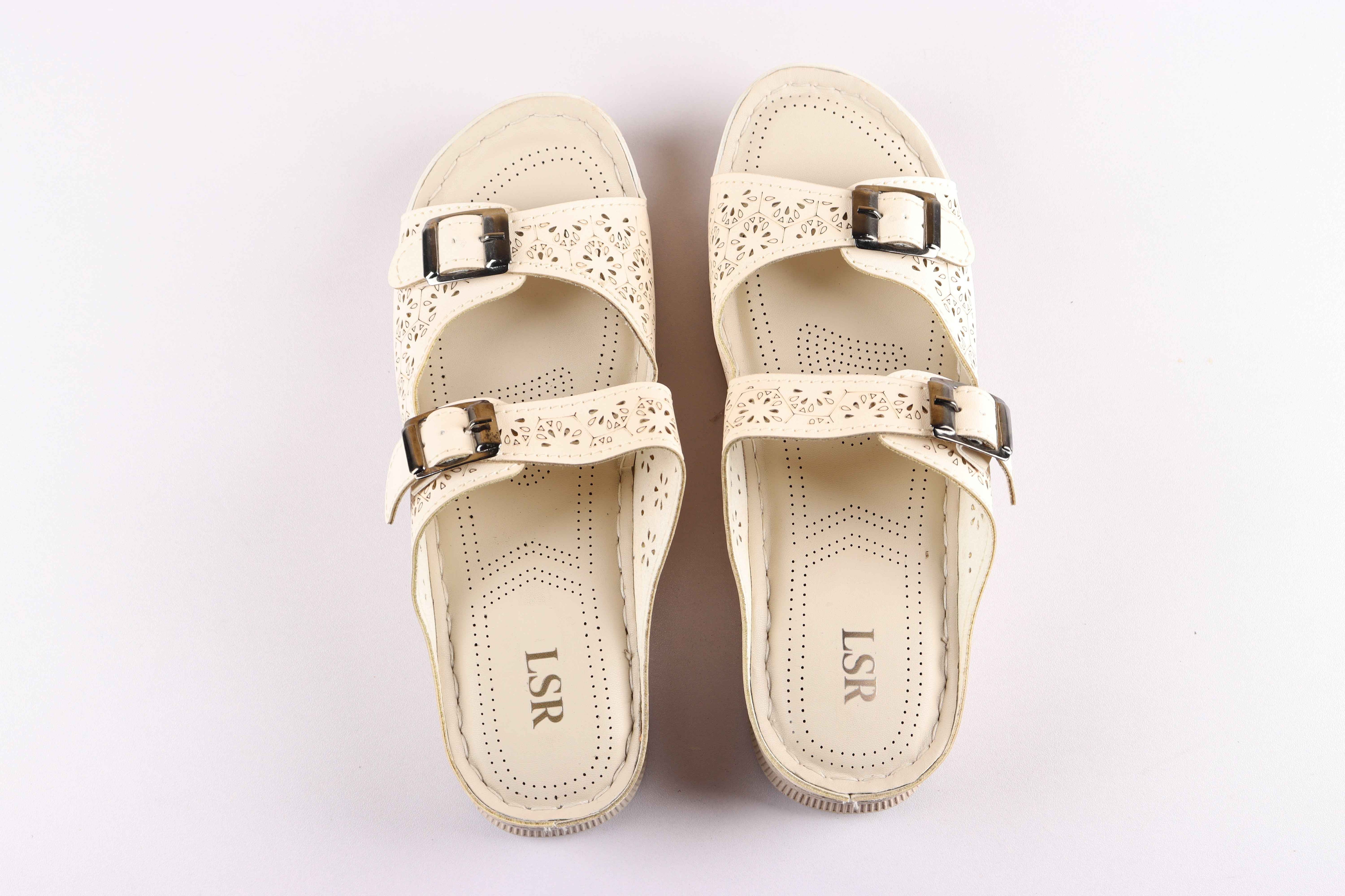 Lotusstride IvoryWhirl Elegant Off-White Block Heels - Stylish Women Footwear for Every Occasion - Lotusstride